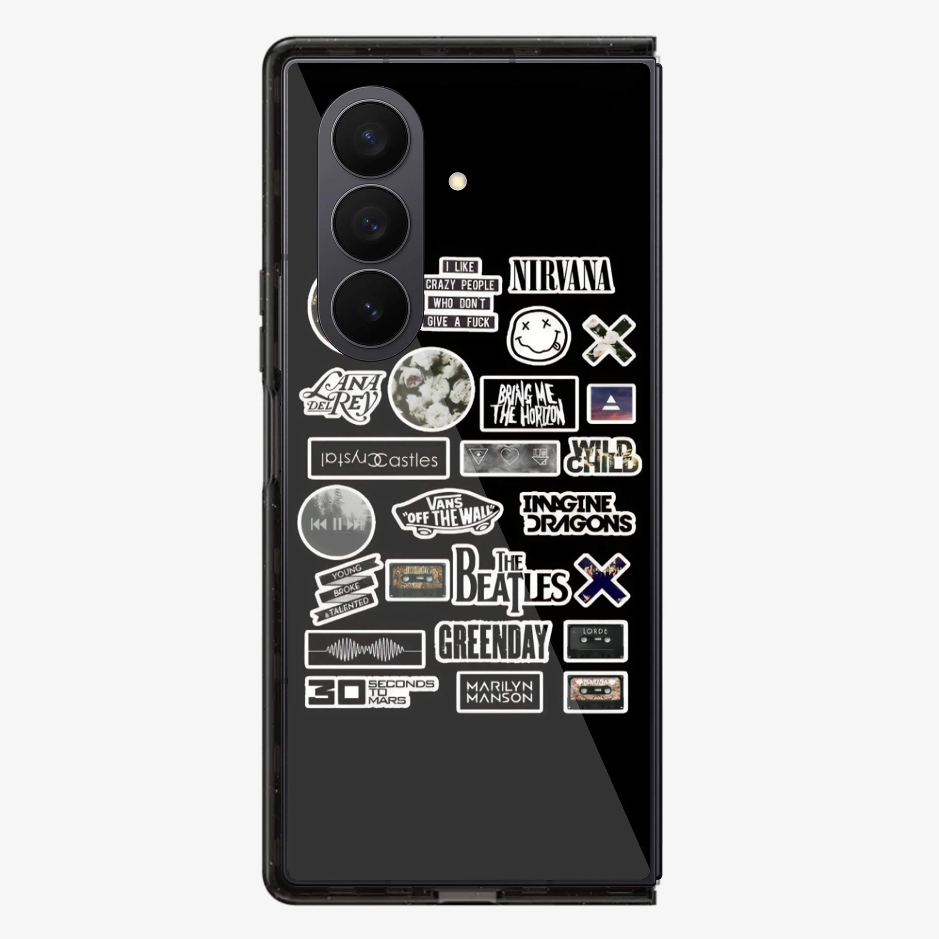 Nirvana Sticker Samsung Z Fold Phone Case - Image 3