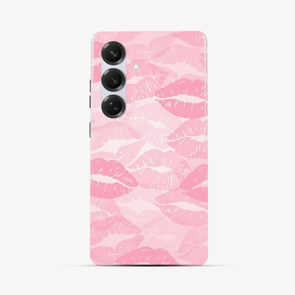 Pink Lips Pattern Samsung Phone Case | Two - Image 4
