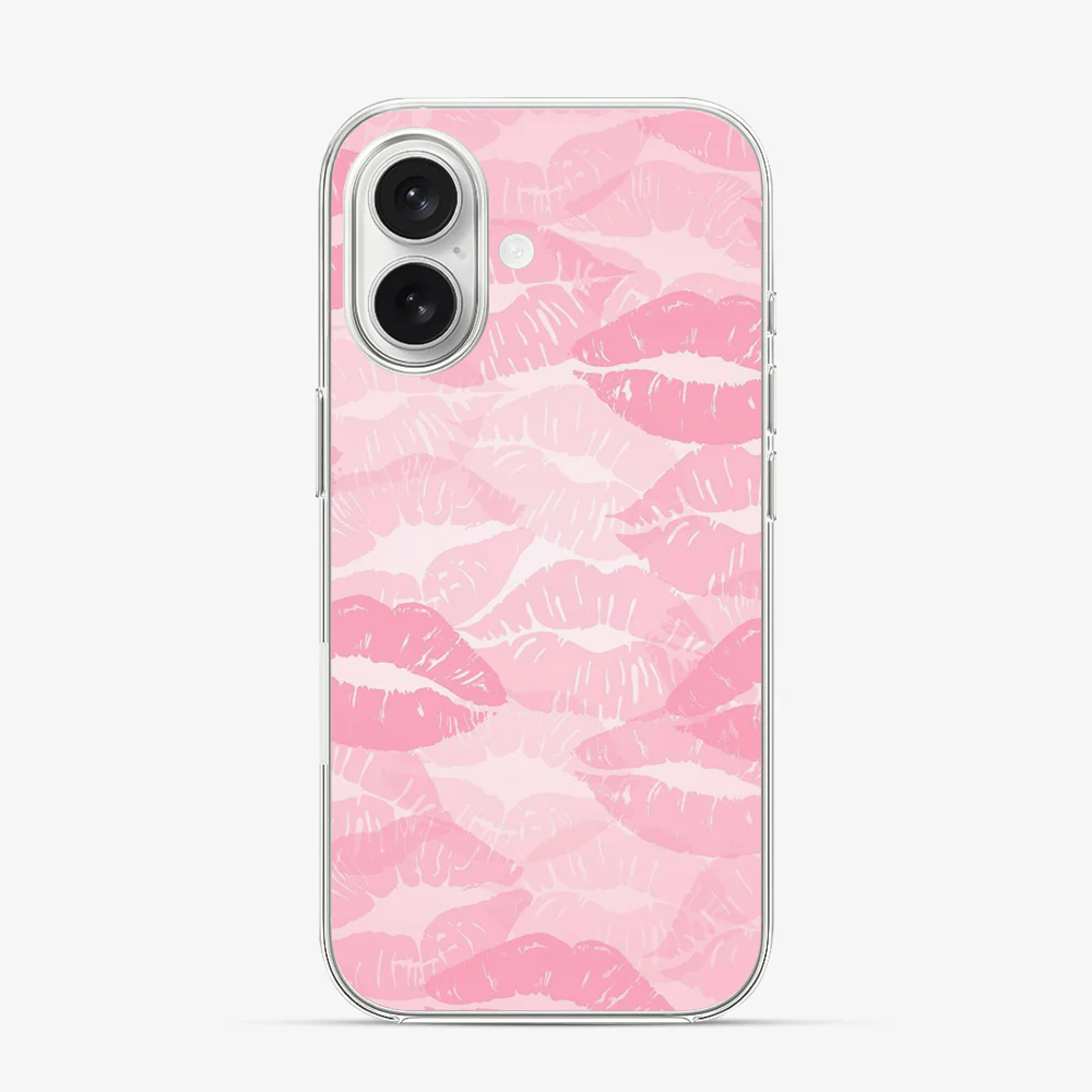 Pink Lips Pattern | Two iPhone 16 Case - Image 2