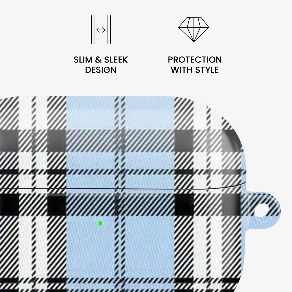 Plaid | Blue Airpods Case - Image 4