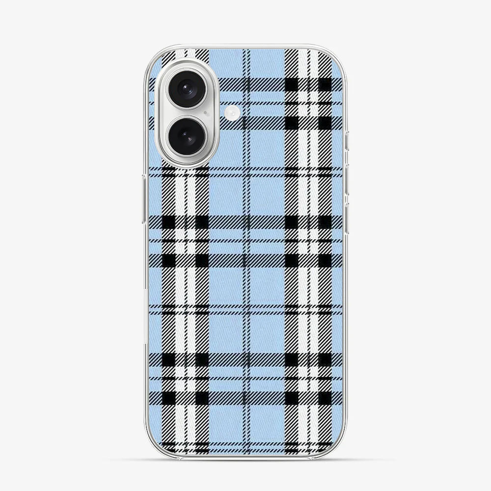 Plaid | Blue iPhone 16 Case - Image 2