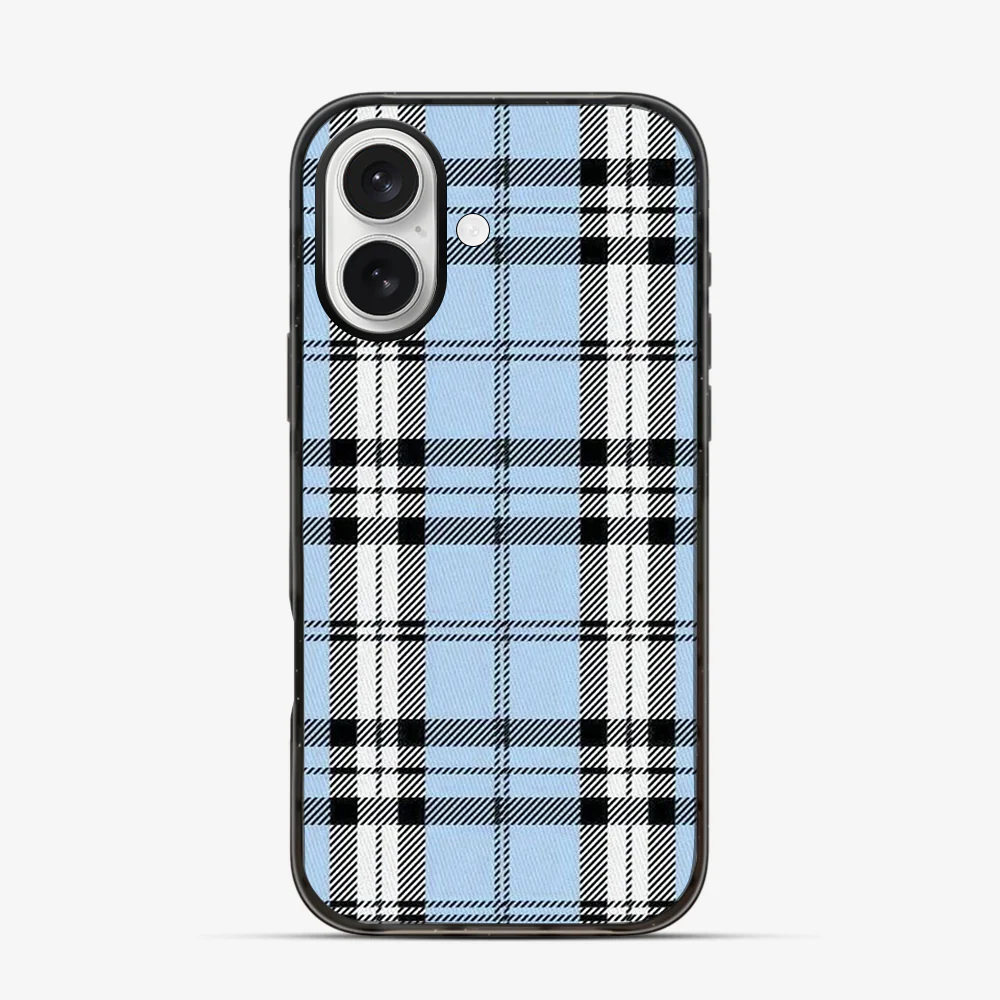 Plaid | Blue iPhone 16 Case - Image 3