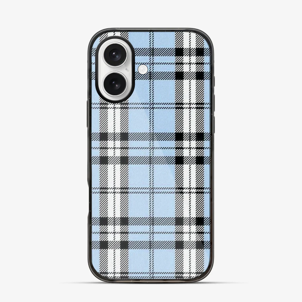 Plaid | Blue iPhone 16 Case - Image 5