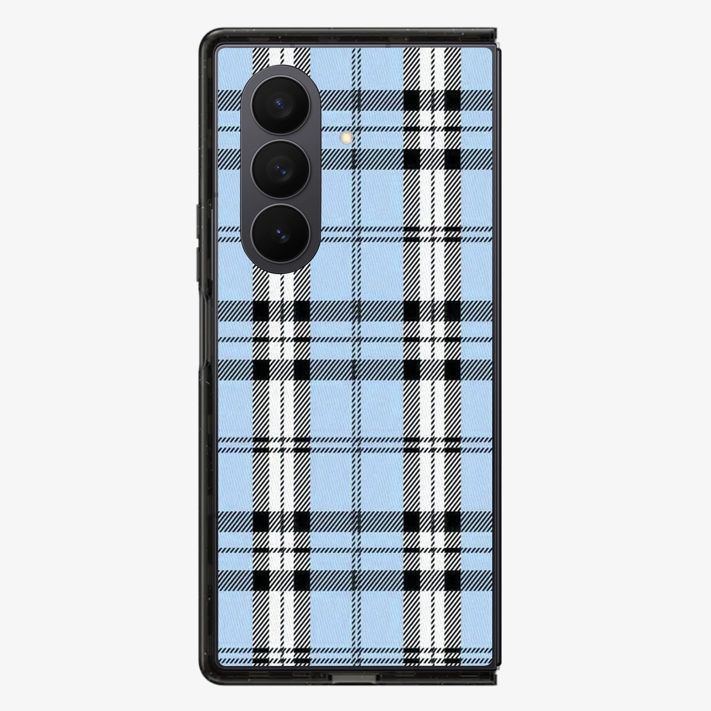 Plaid | Blue Samsung Z Fold Phone Case - Image 2