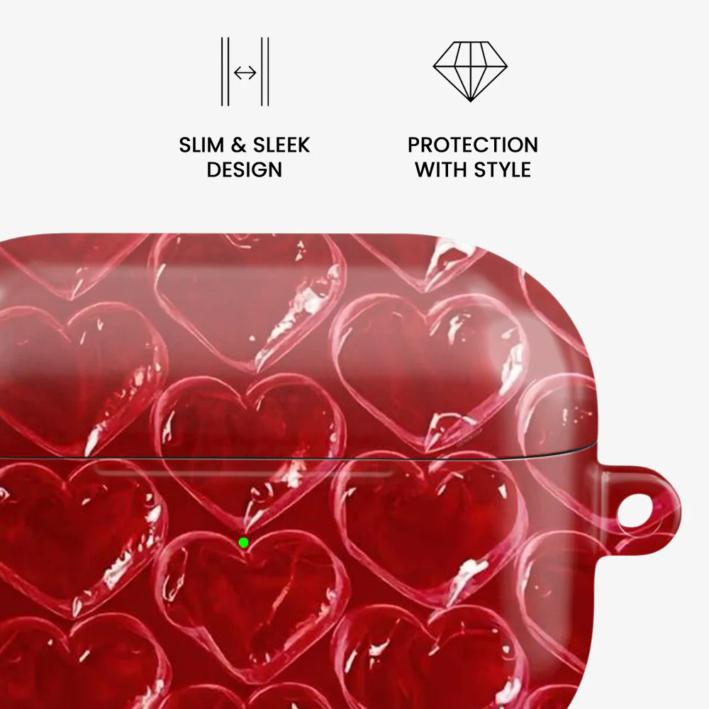 Pop Red Heart Airpods Case - Image 4