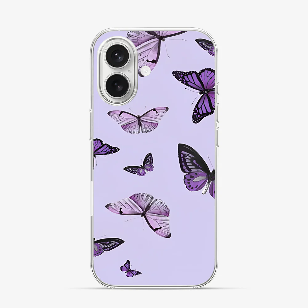 Purple Butterfly iPhone 16 Case - Image 2