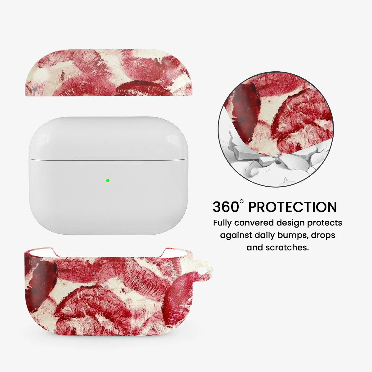 Red Lips Pattern Airpods Case - Image 2