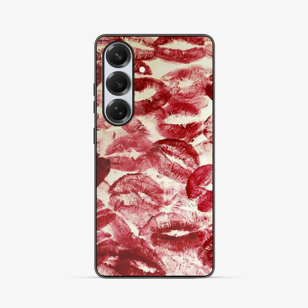 Red Lips Pattern Samsung Phone Case - Image 3