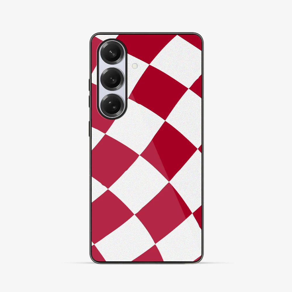 Red & White Checkered Samsung Phone Case - Image 3