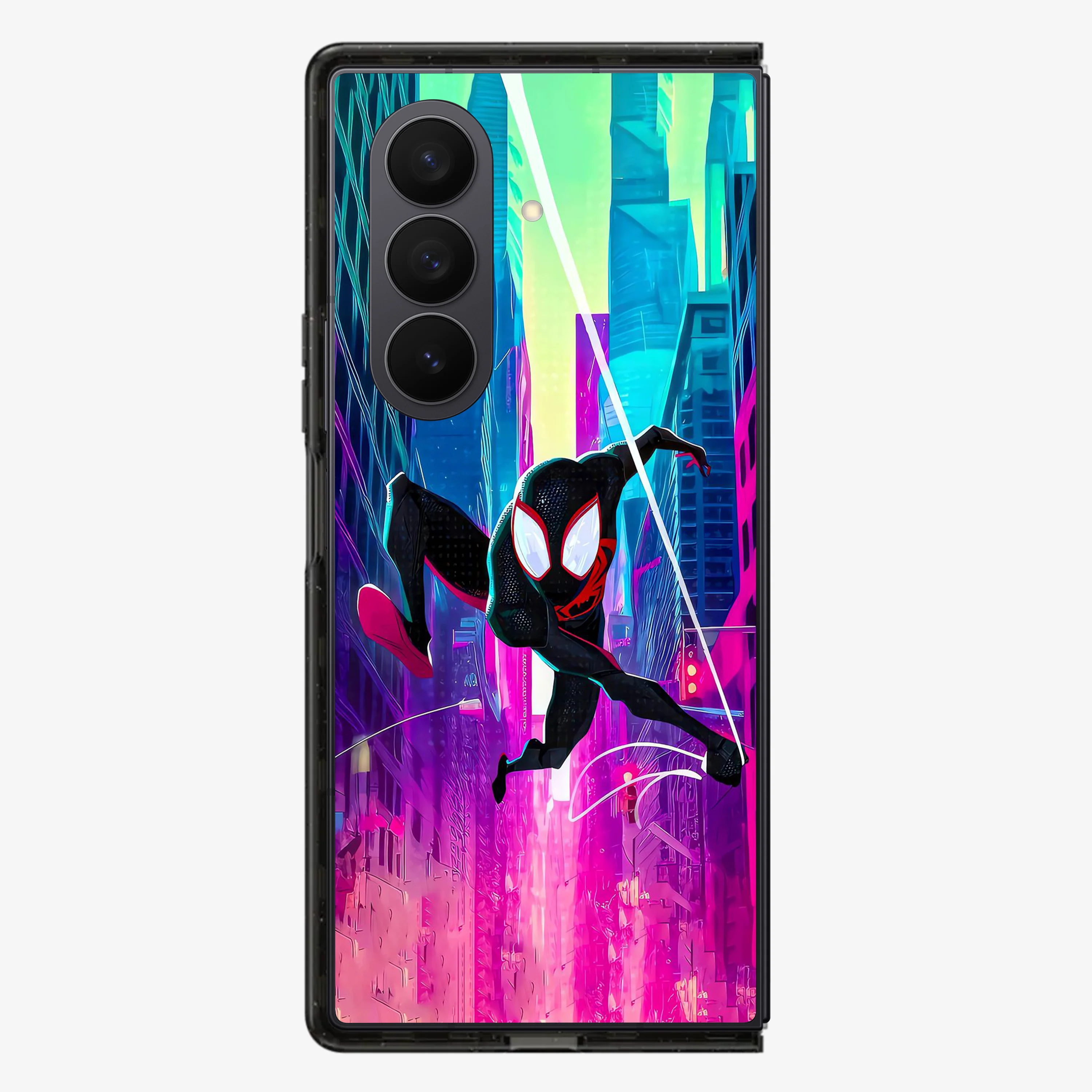 Flying Spiderman Samsung Z Fold Phone Case - Image 3