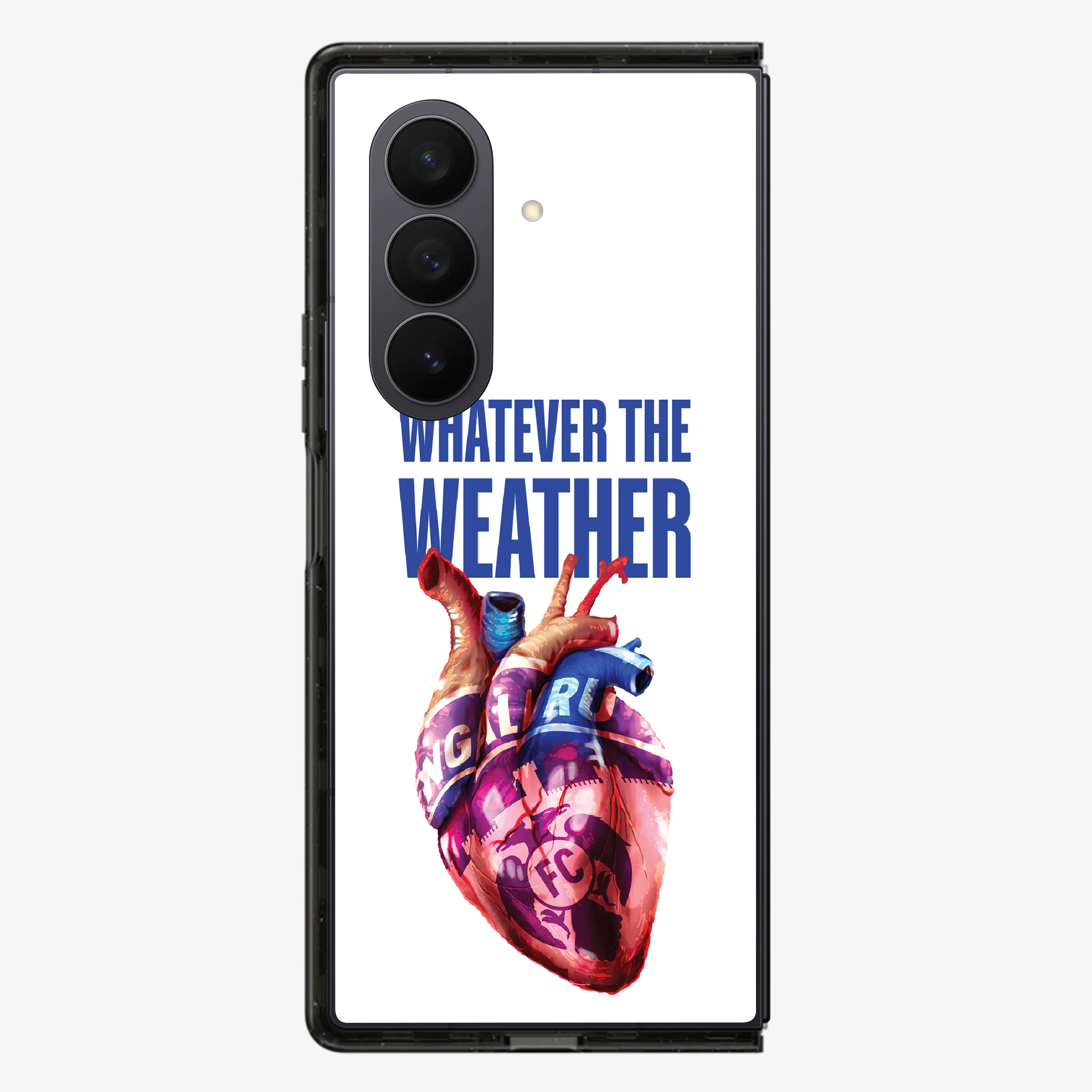 Whatever The Weather Bengaluru FC Phone Samsung Z Fold Phone Case - Image 2