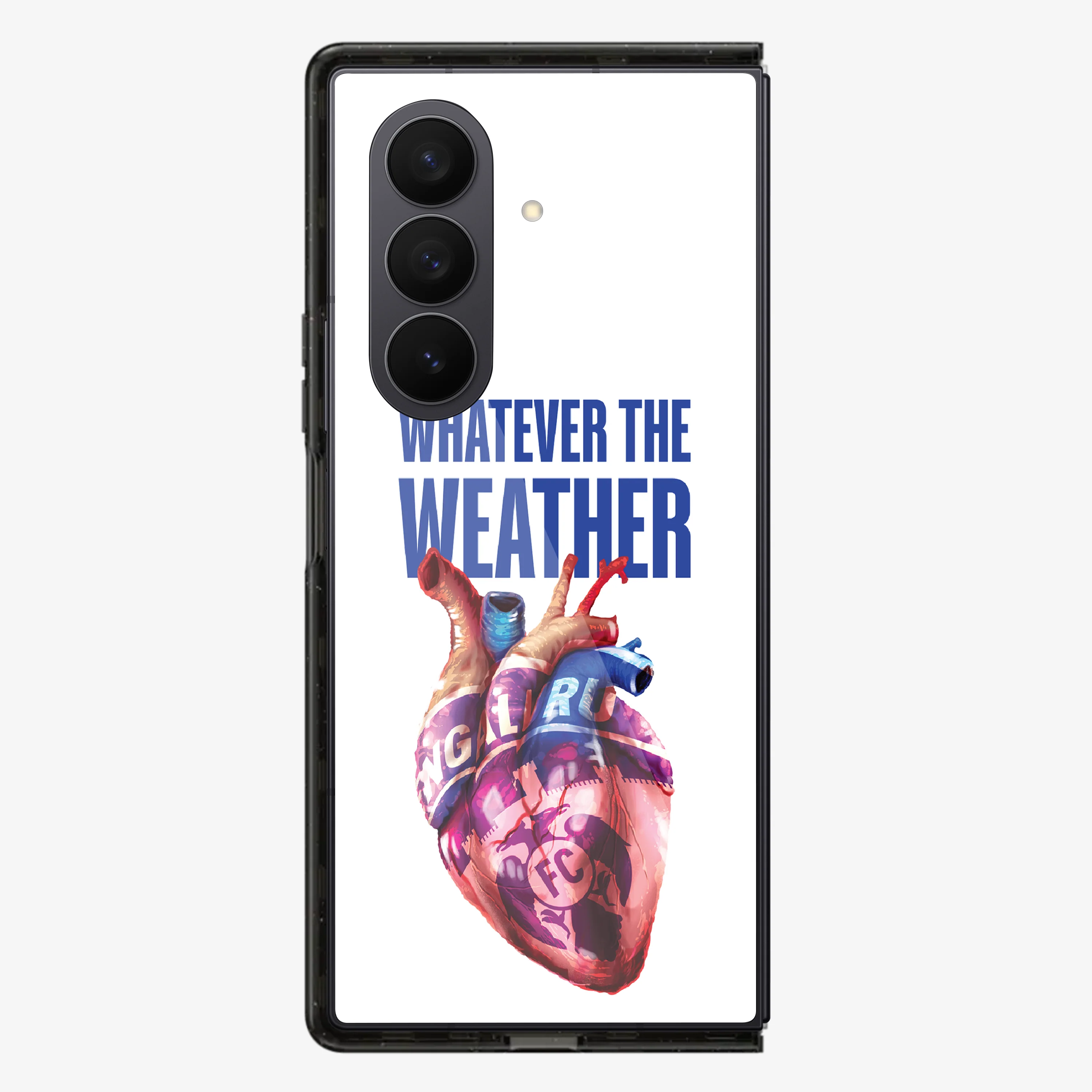 Whatever The Weather Bengaluru FC Phone Samsung Z Fold Phone Case - Image 3