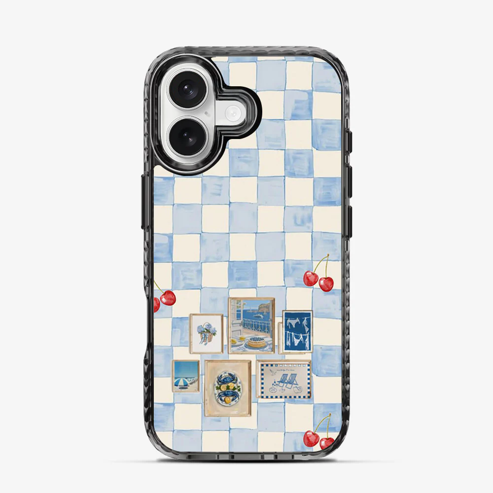 Sea Side Checker iPhone 16 Case - Image 4