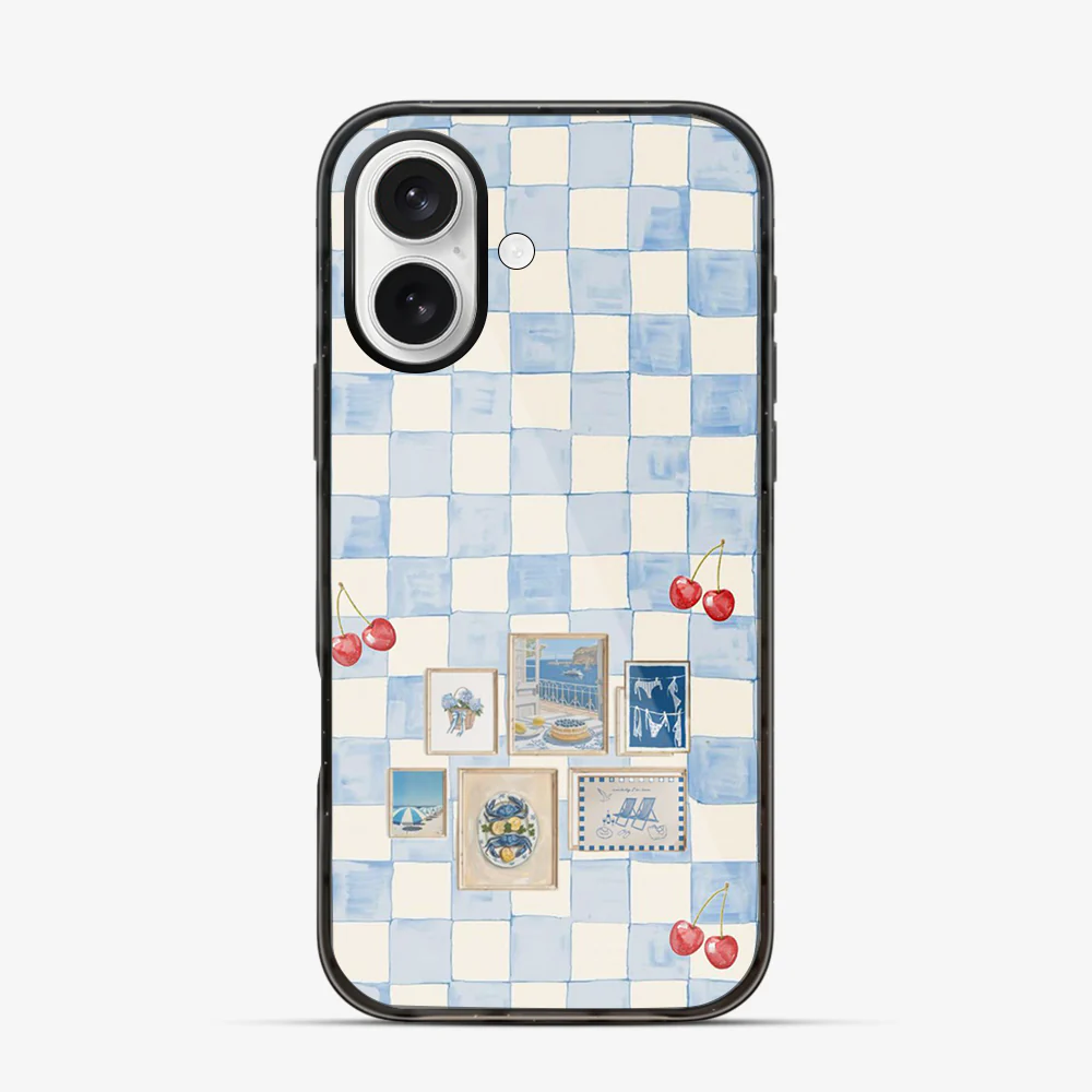 Sea Side Checker iPhone 16 Case - Image 5