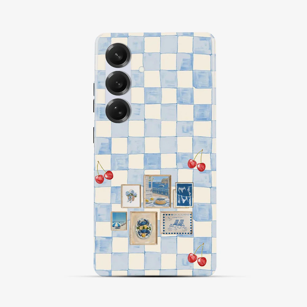 Sea Side Checker Samsung Phone Case - Image 4