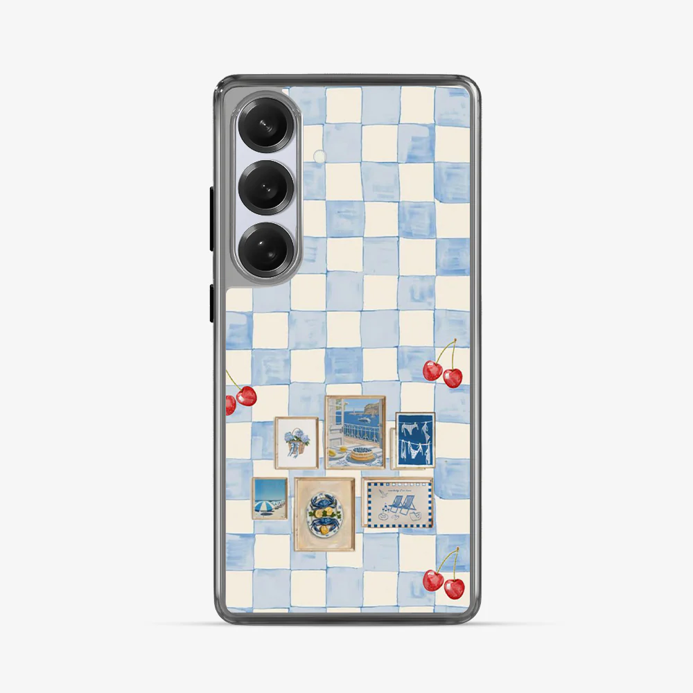 Sea Side Checker Samsung Phone Case - Image 5