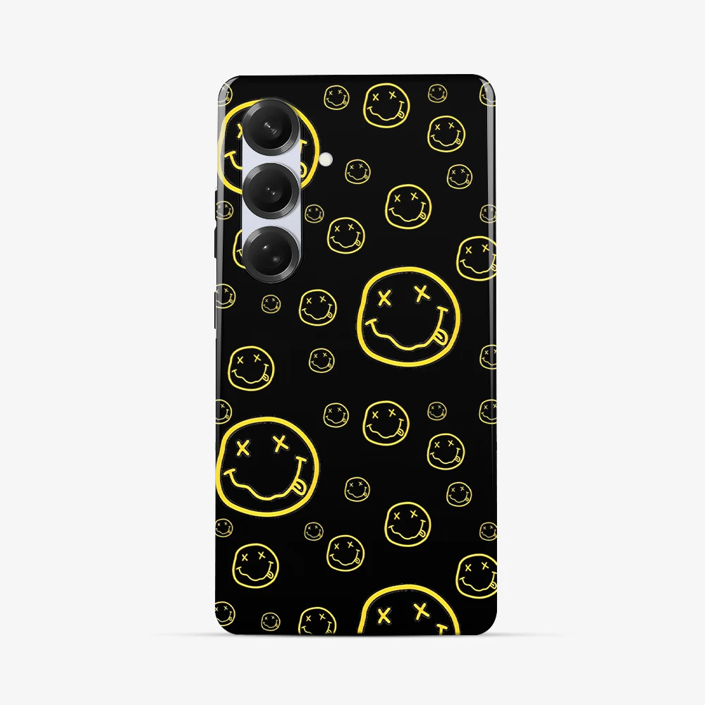 Smiley Black Samsung Phone Case - Image 4