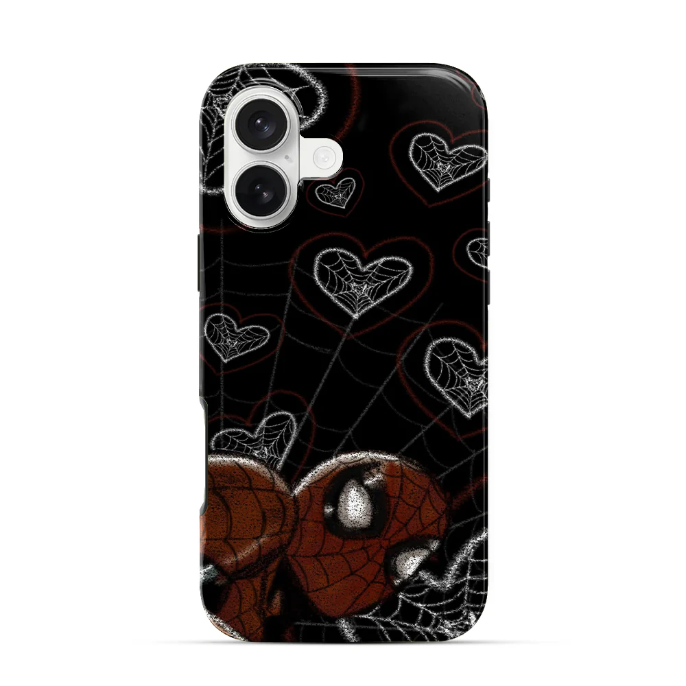 Spiderman Web-Heart iPhone 16 Case
