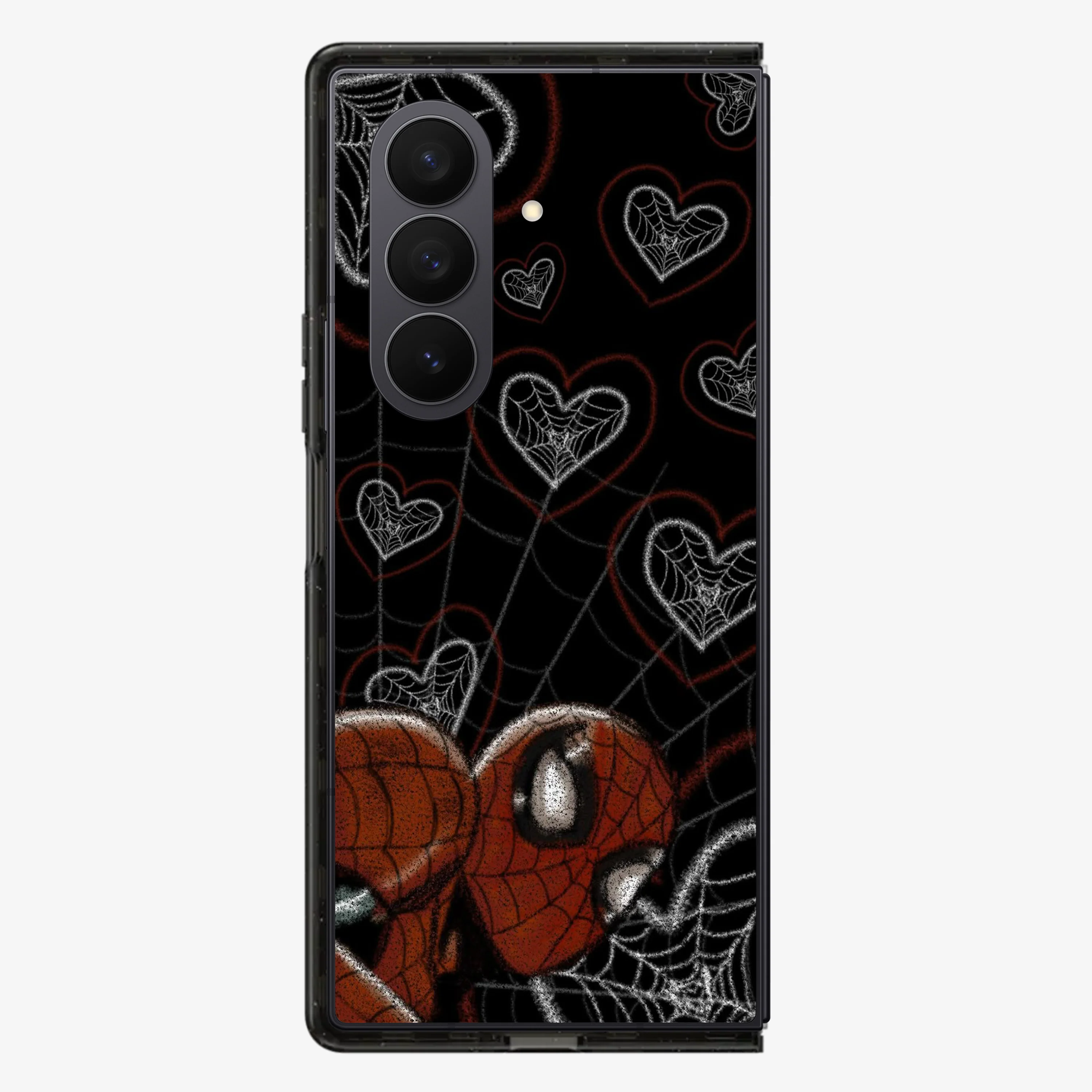 Spiderman Web-Heart Samsung Z Fold Phone Case - Image 2