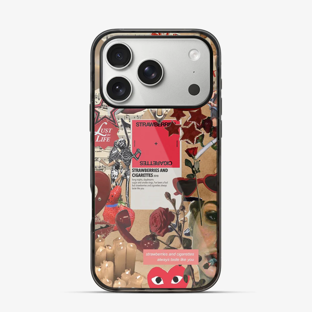 Strawberries and Cigarettes iPhone 17 Pro Case - Image 5