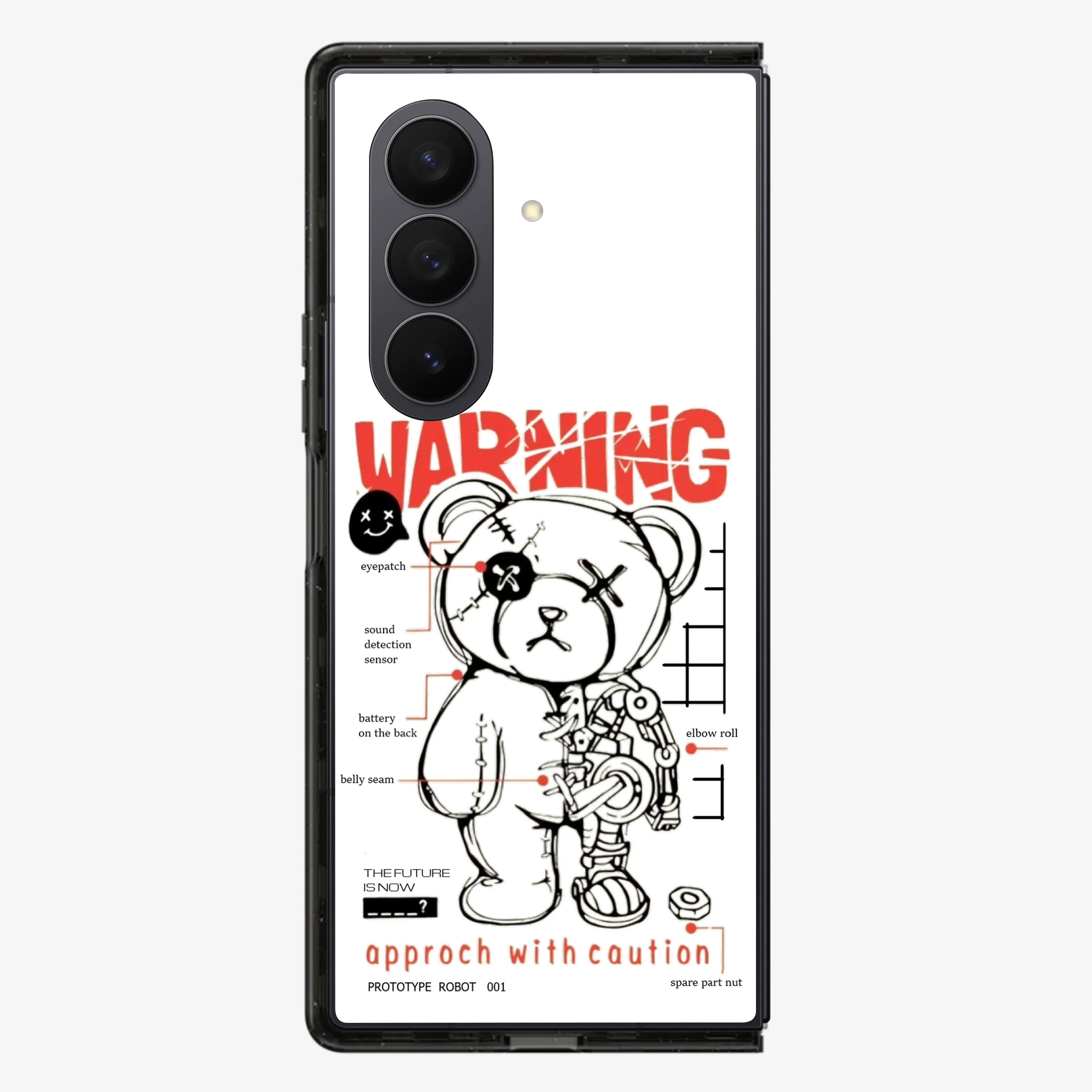Teddy X Warning Samsung Z Fold Phone Case - Image 2