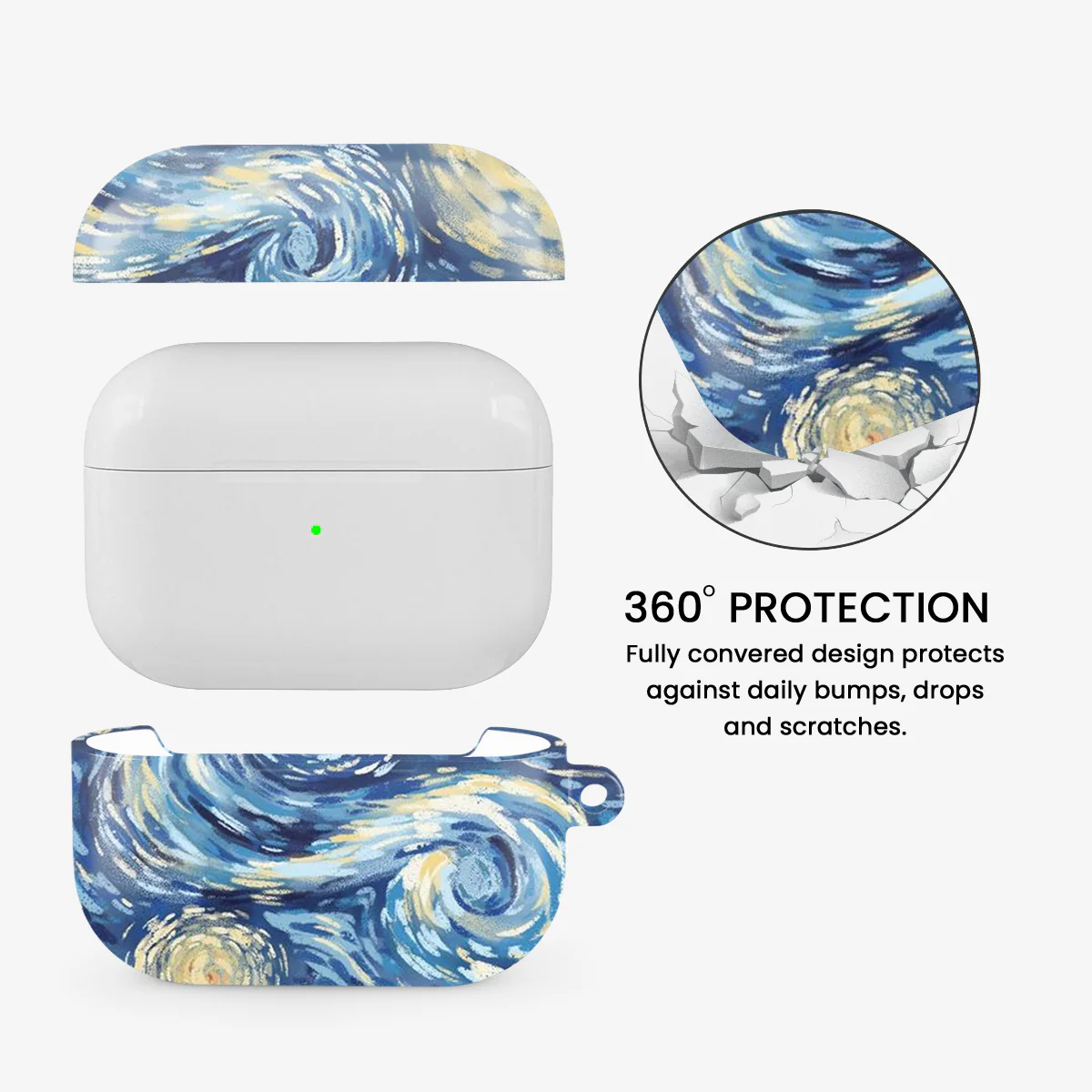 The Starry Night | Van Gogh Airpods Case - Image 2