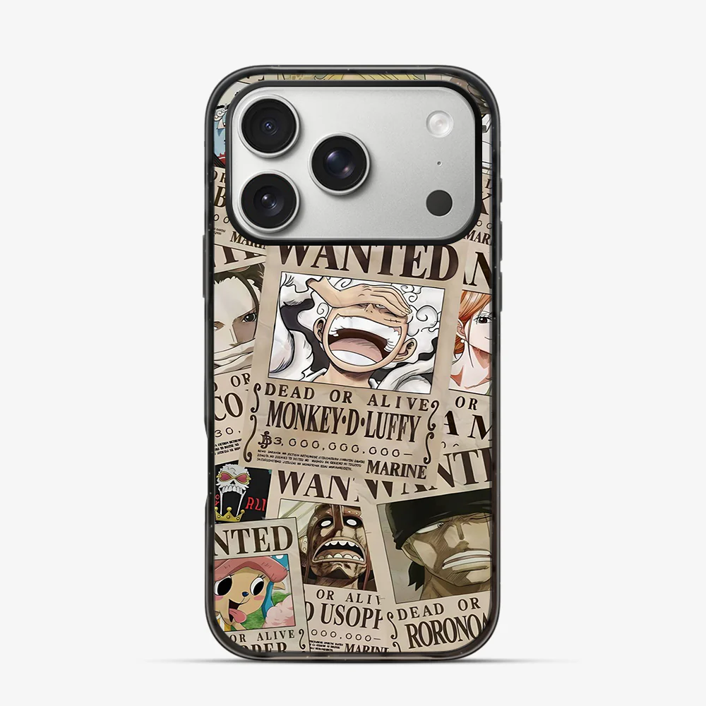 Wanted One Piece Luffy Anime iPhone 17 Pro Case - Image 3