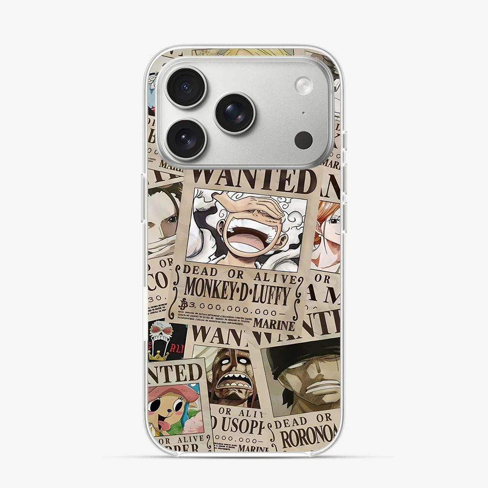 Wanted One Piece Luffy Anime iPhone 17 Pro Max Case - Image 2