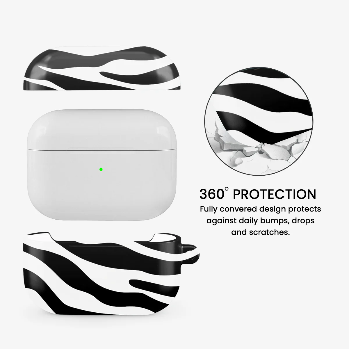 Zebra Airpods Case | White - Image 2